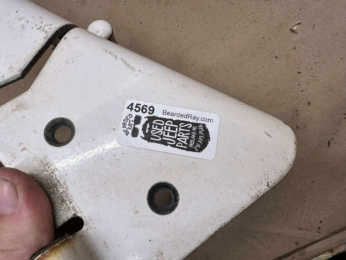 Windshield Frame Hinges Hinge Pair for Jeep Wrangler TJ 97-06 Factory OEM White