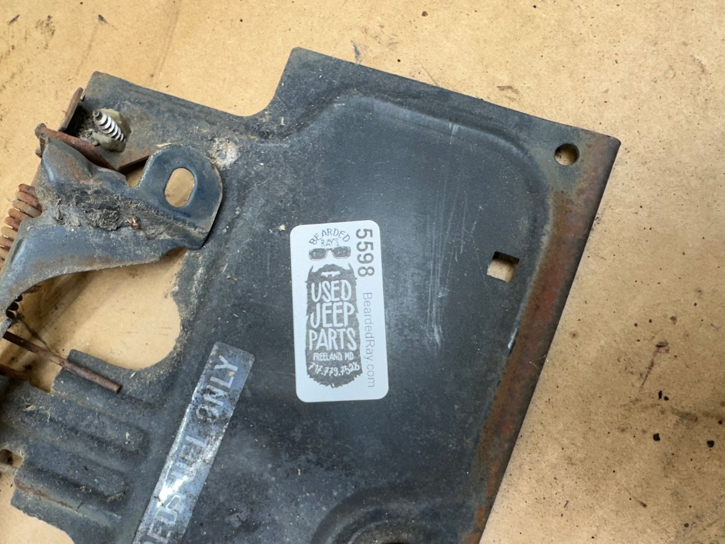 Jeep Wrangler YJ 87-95 Rear License Plate Mount Tag Bracket Factory OEM Gas Flap