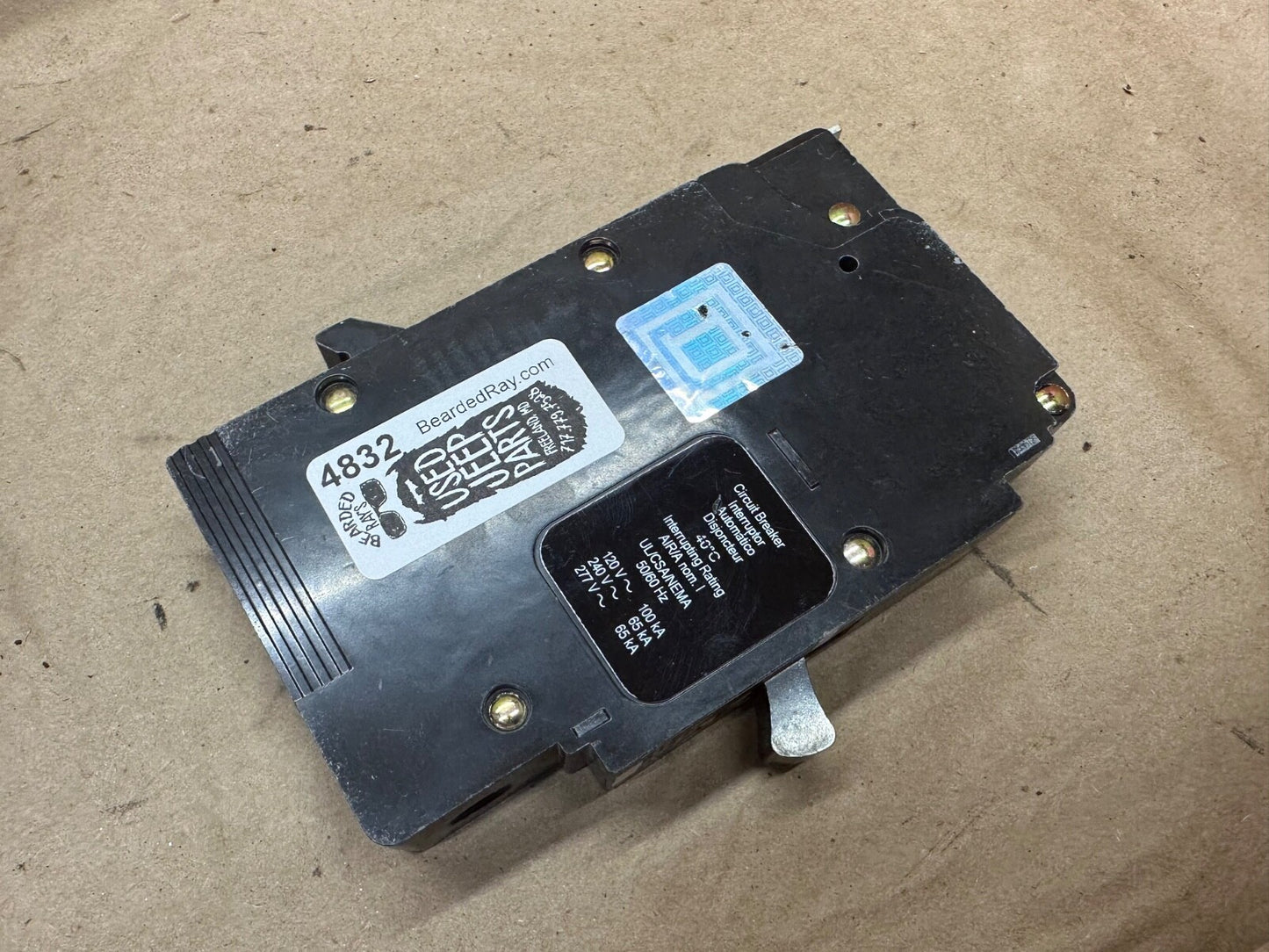 Quantity of 6 Square D EJB14020 SQUARE D 1 pole 20 amp 277 volt Circuit Breaker
