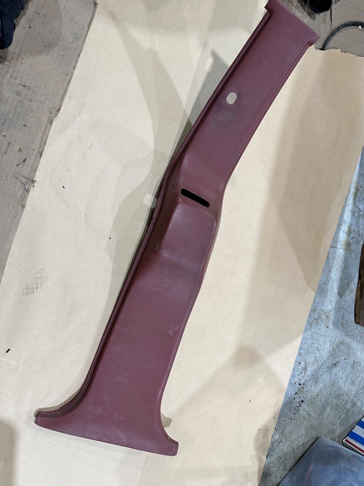 1981-87 AMC Eagle Interior B Pillar Trim Plastic Interior Post Red Left Drivers