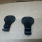 97-02 Jeep Wrangler TJ Sun Visor CLIPS Clip Pair Sunvisor OEM Black Dark Grey OE