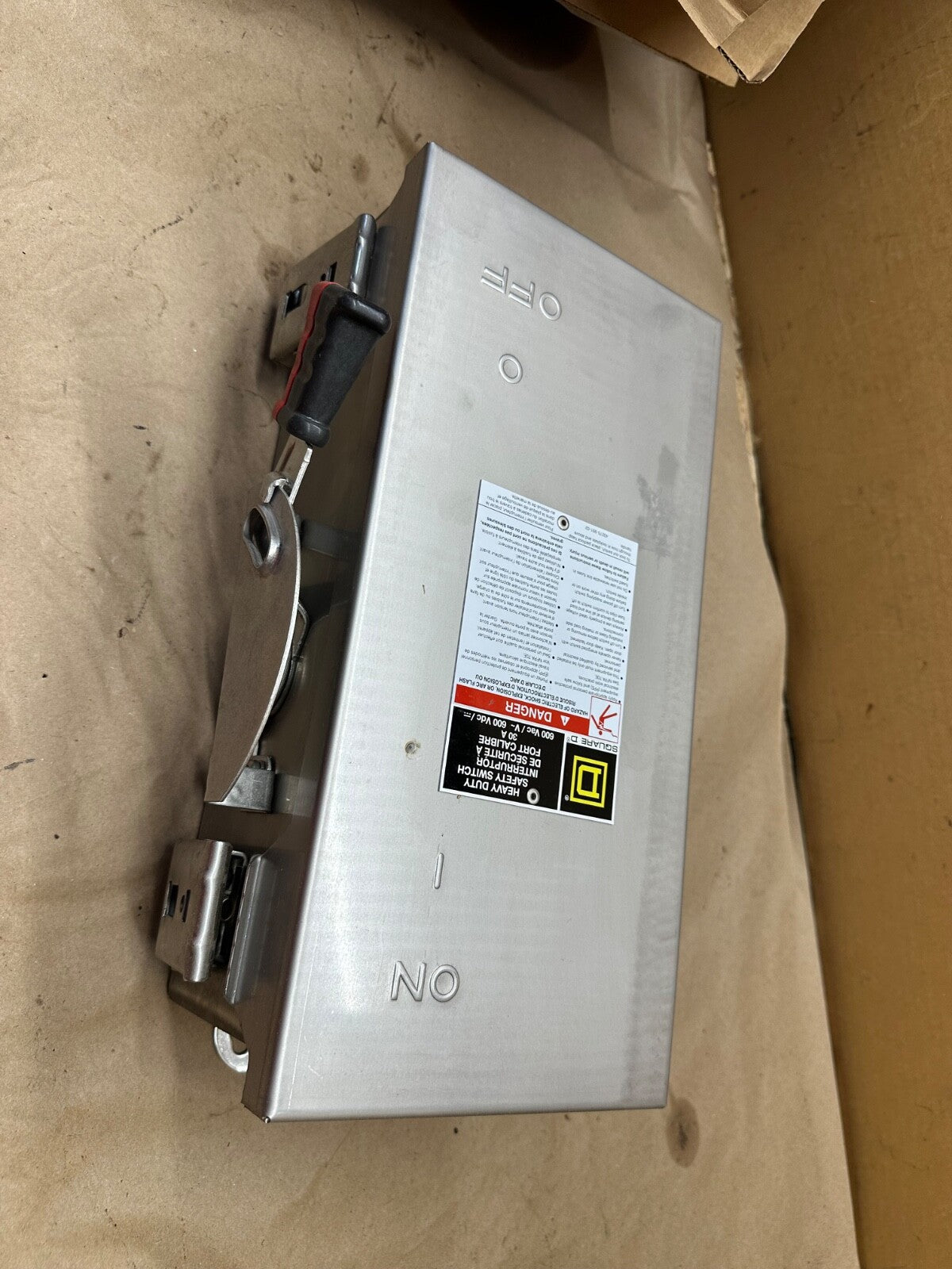 Square D Non-Fused Safety Switch HU361SS Stainless Steel 30A 600V NEW OPEN BOX
