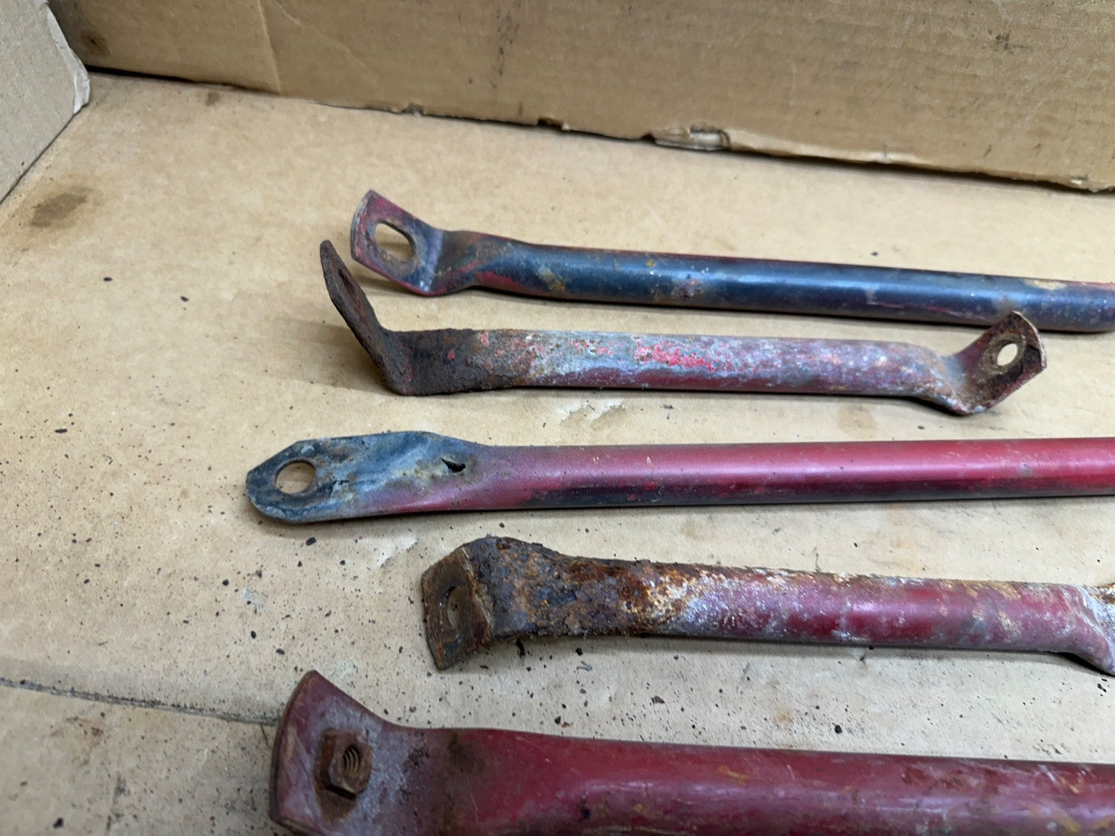 87-95 Jeep Wrangler YJ FENDER to Firewall Support Bar Set OEM Factory Rod Brace