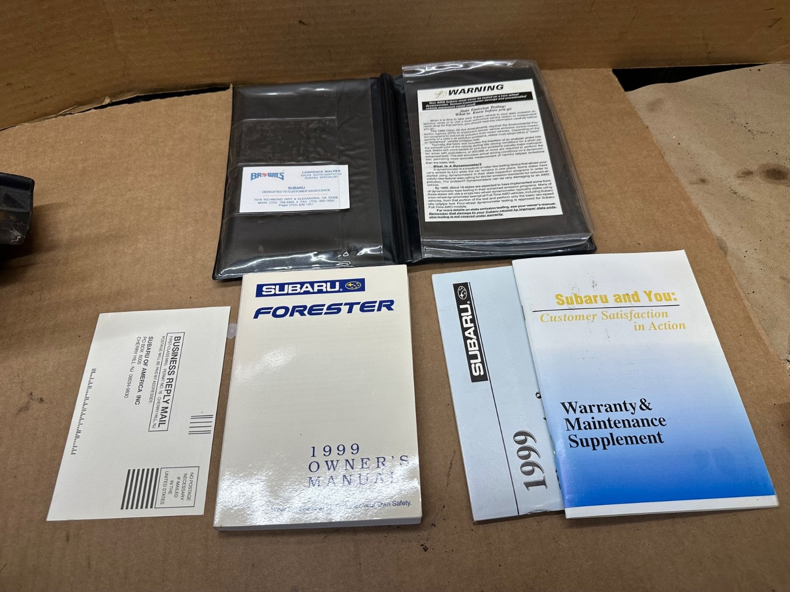 1999 Subaru Forester Owner’s Manual Set with Case Warranty and Case OEM Owners