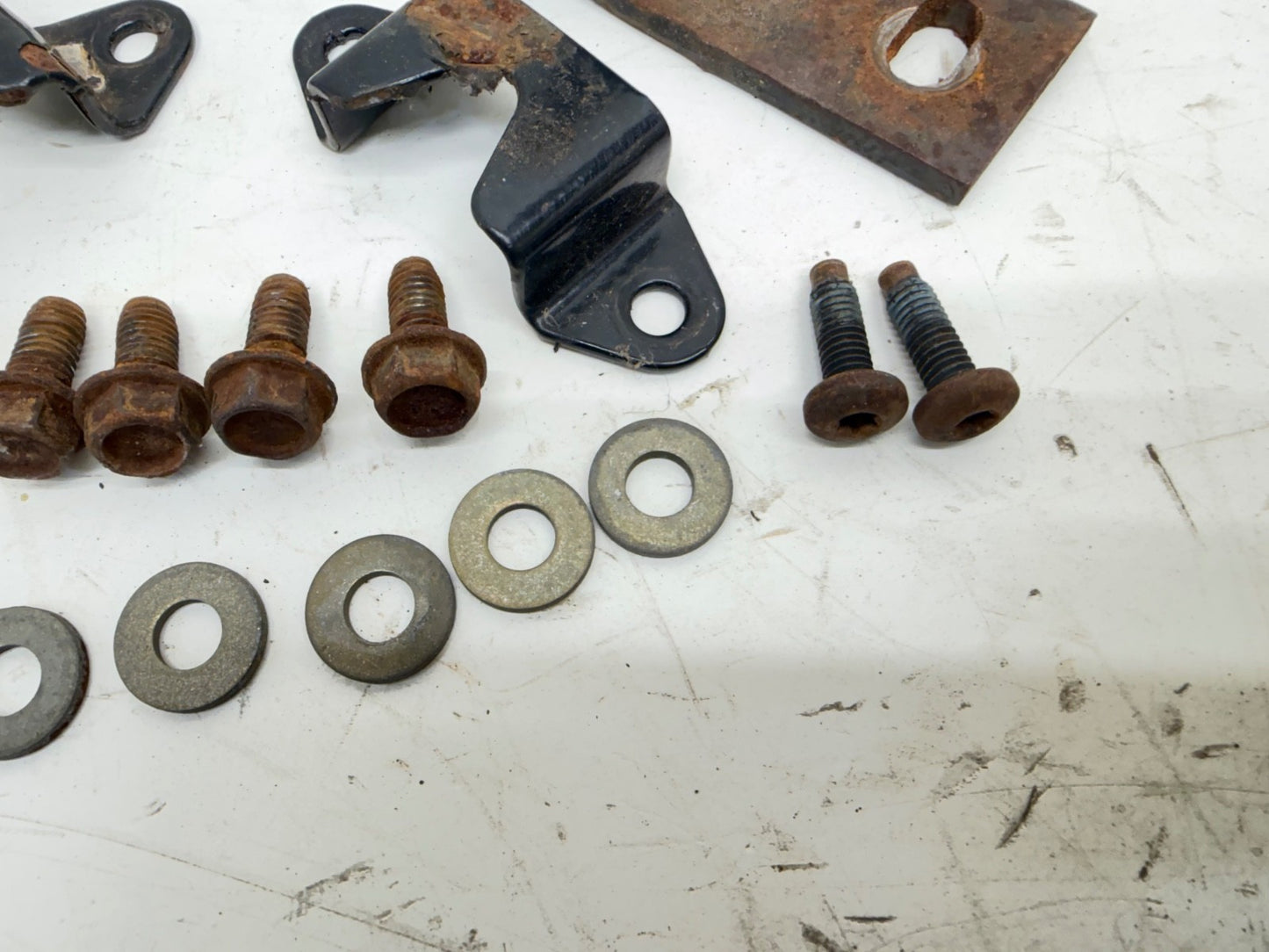 87-95 Jeep Wrangler YJ Rear Seat Brackets Back Bracket PAIR OEM Rear Mount Set