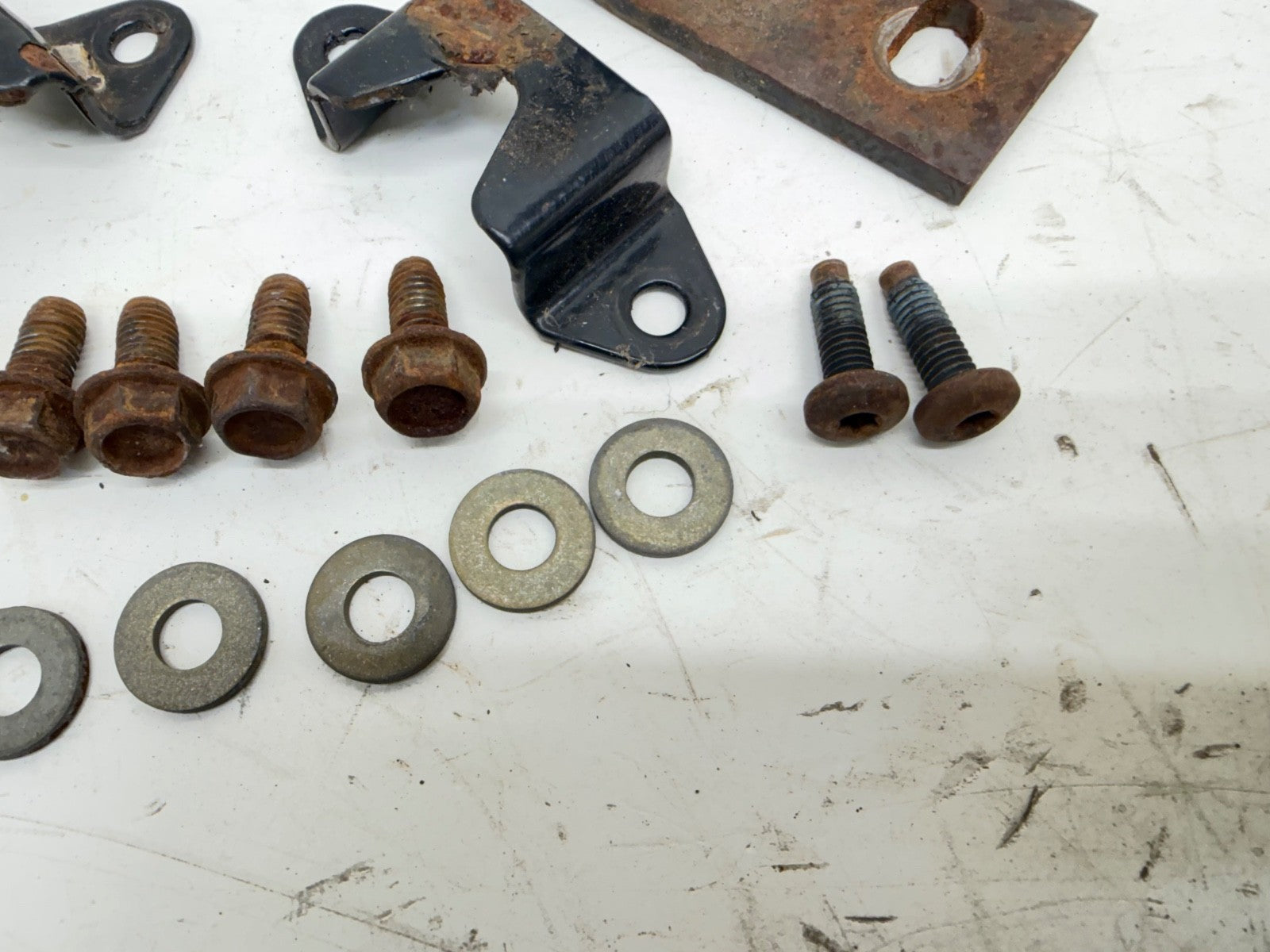 87-95 Jeep Wrangler YJ Rear Seat Brackets Back Bracket PAIR OEM Rear Mount Set