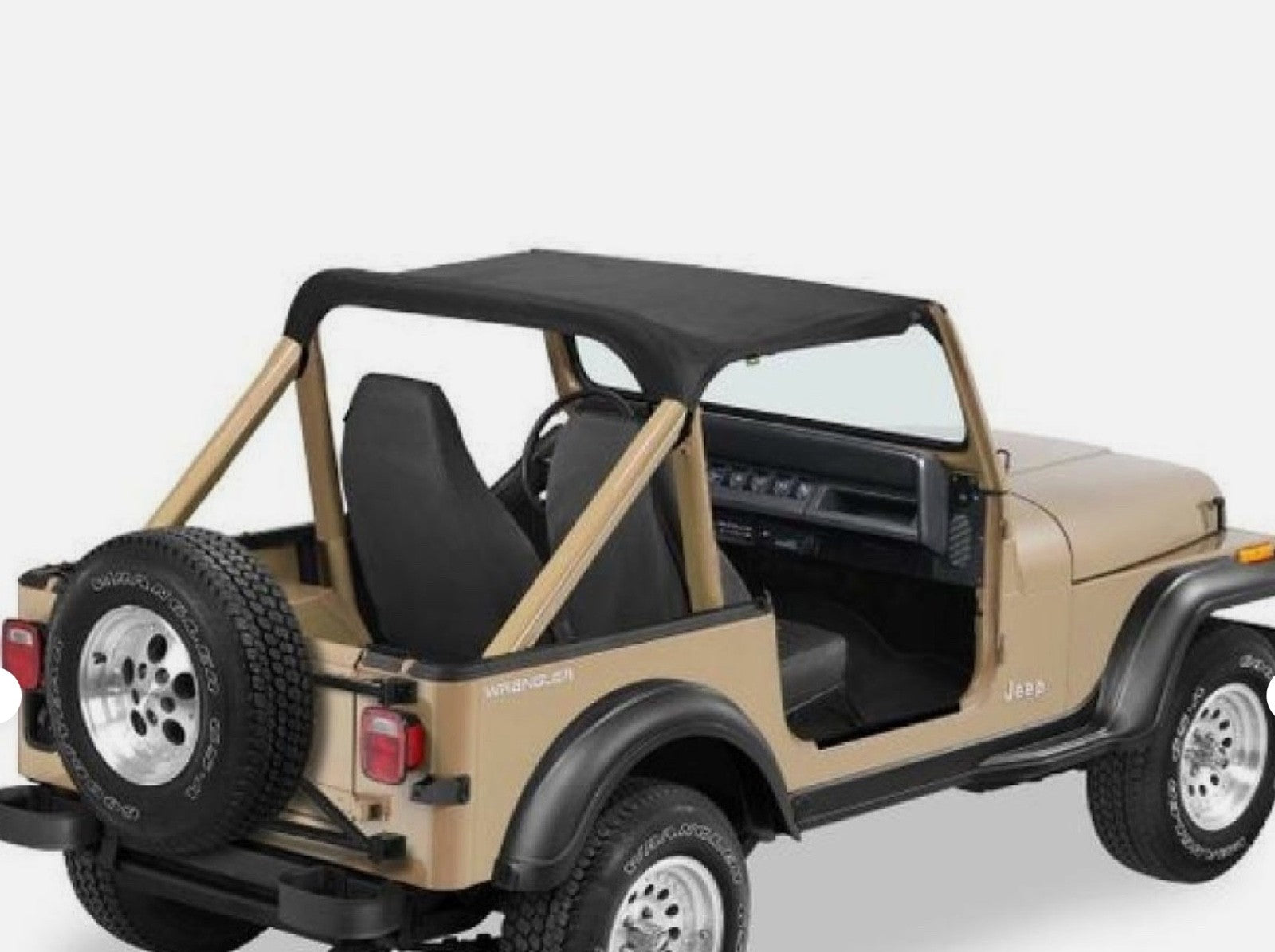 Bestop 52519-15 Strapless Standard Targa Style Bikini Top for 92-95 Wrangler YJ