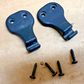 Jeep TJ Sun Visor Support Clip Hook Pair Mount screws black 97-02 Wrangler OEM