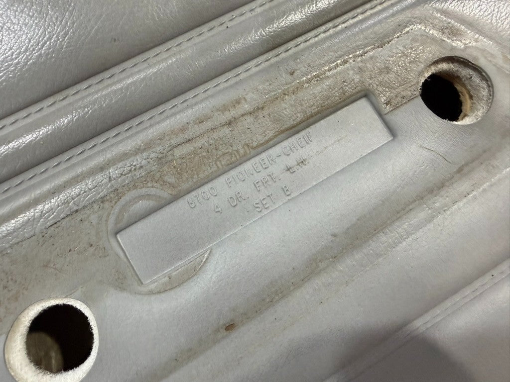 84-96 Jeep Cherokee XJ Pair L R Gray Interior Door Panel Manual Crank Windows OE