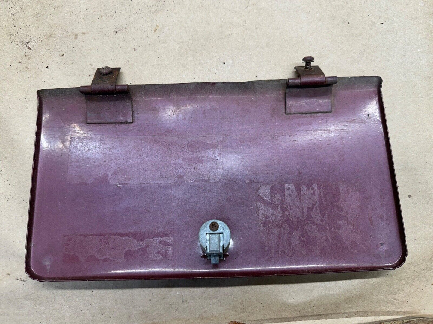 76-86 Jeep CJ CJ5 CJ7 CJ8 Red Dash Glove Box Door Cover Quadra-Trac Glovebox OEM