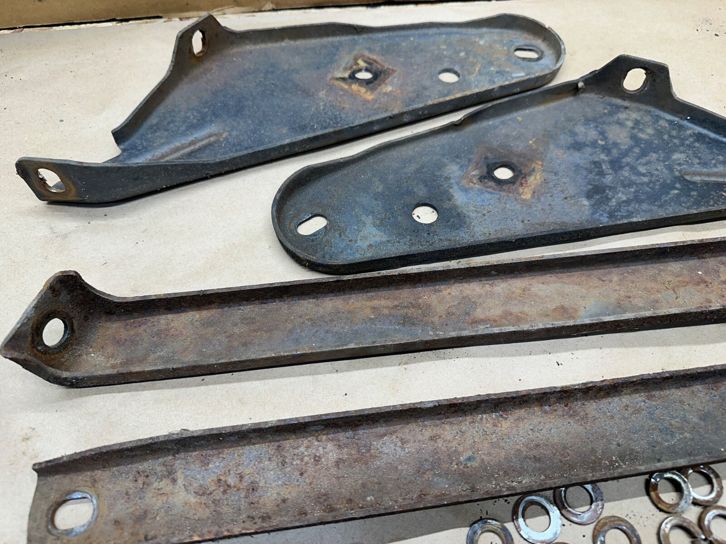 1967 AMC Rambler Rebel FRONT Bumper Mount Bracket Set Sedan Factory 67 Rambler