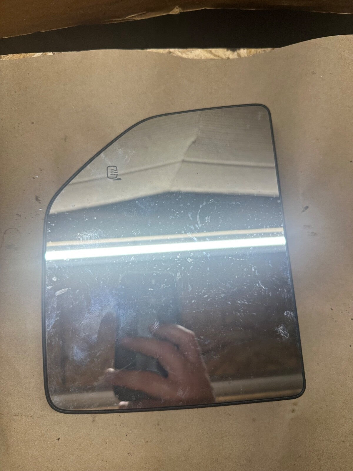 2017-2020 Ford F250 Left Heated Door Mirror Glass FL34-17T675-FA OEM Super Duty