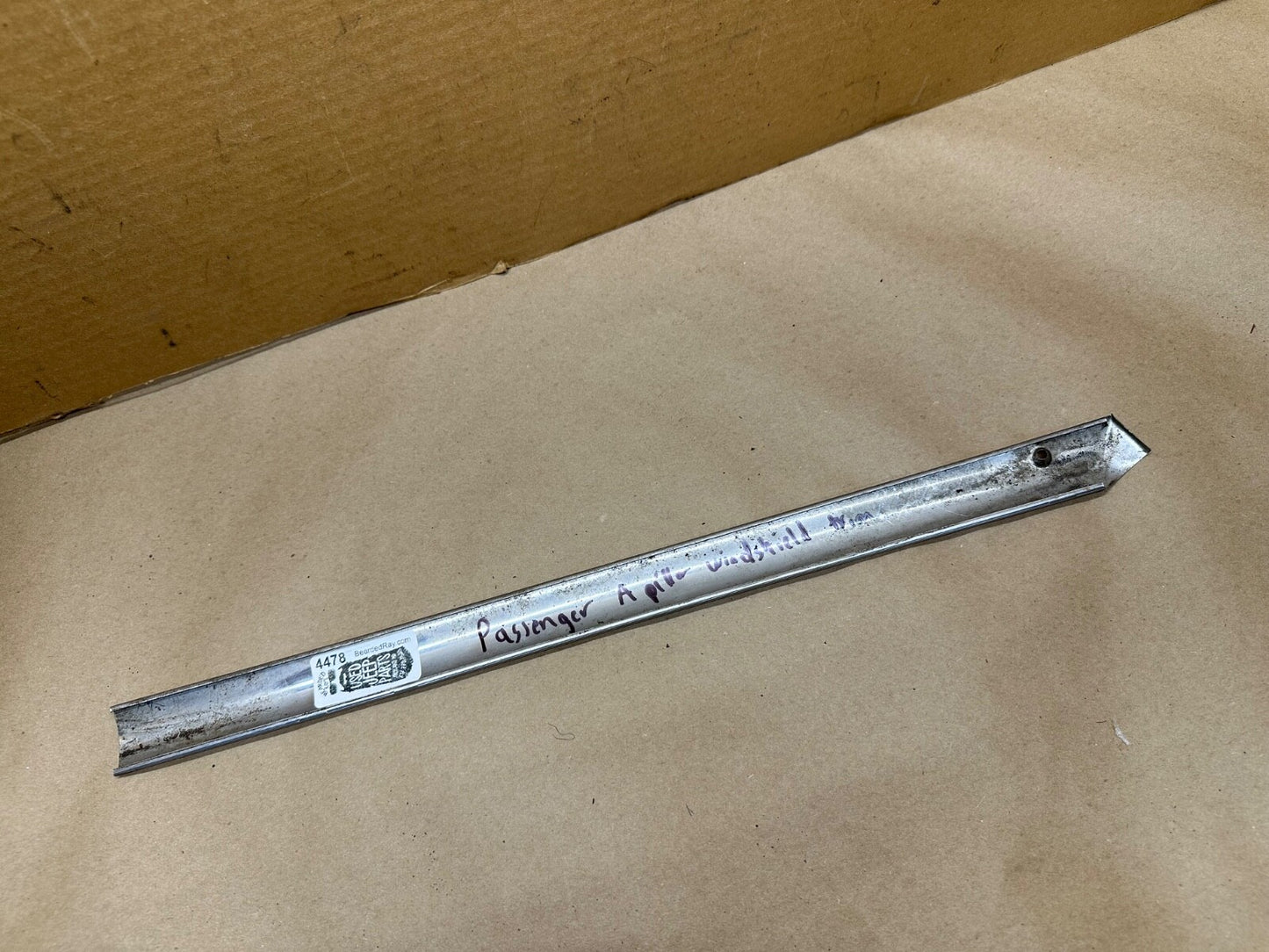 Jeep FSJ Grand Wagoneer Passenger Apillar Windshield Stainless Steel Trim Chrome