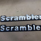 81-86 Jeep CJ8 SCRAMBLER Emblem Badge Factory Pair Logo 1981-1986 CJ 8 Set Tub