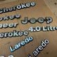 84-96 Jeep Cherokee XJ Fender Emblem Badge 8 Inch Metal OEM Sticker Toolbox ZJ