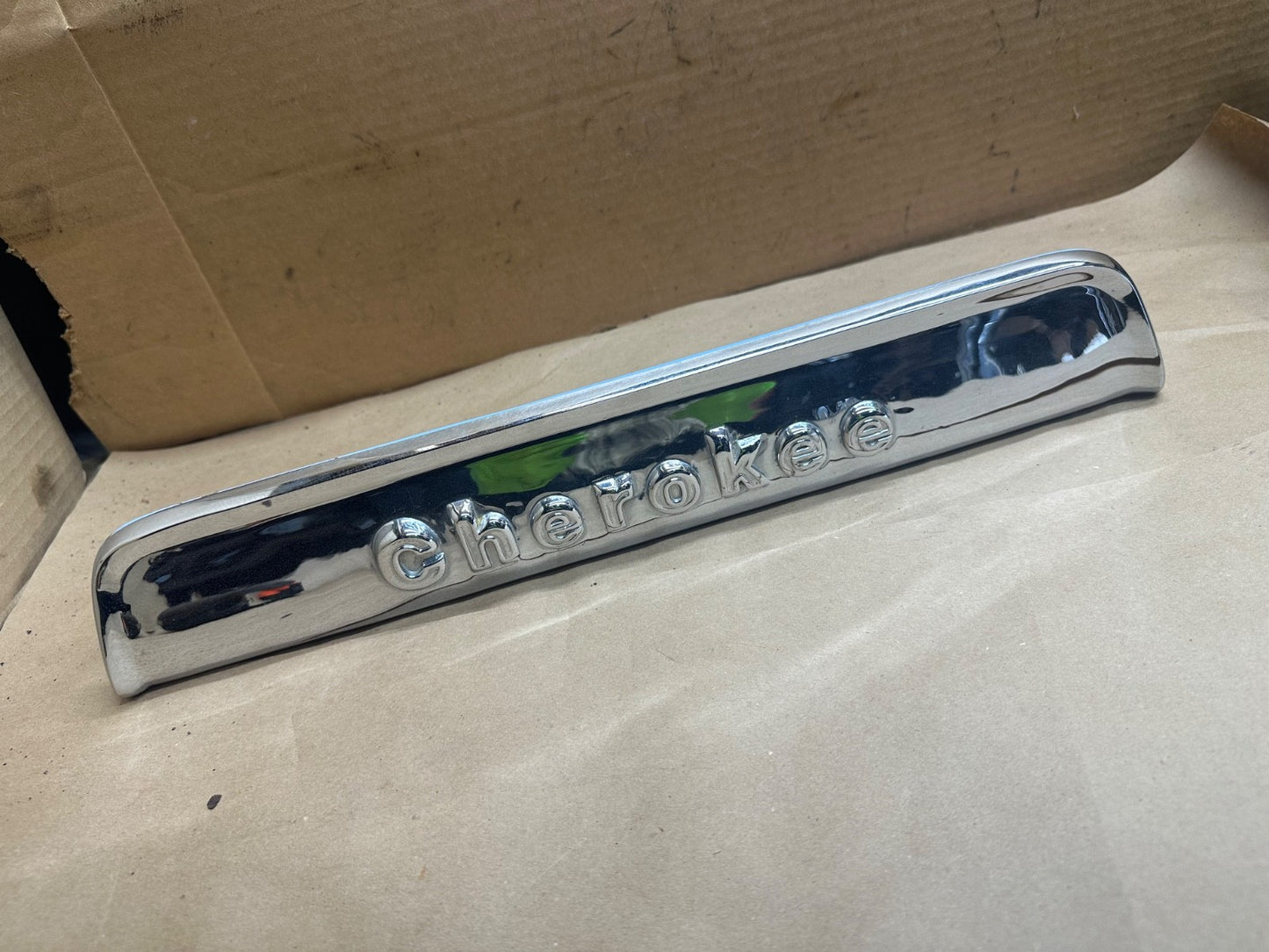 1972-91 Jeep Cherokee OEM Tail Finish Panel Chrome Original Factory SF5451469