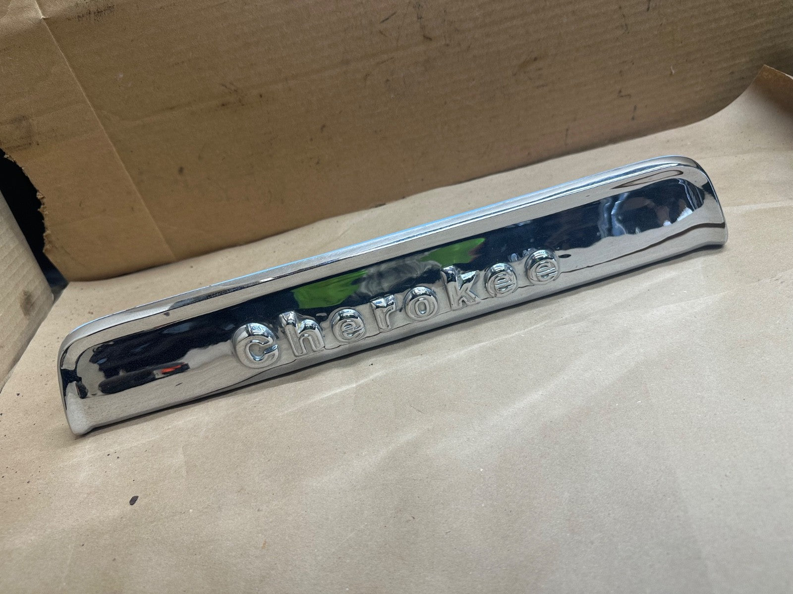 1972-91 Jeep Cherokee OEM Tail Finish Panel Chrome Original Factory SF5451469