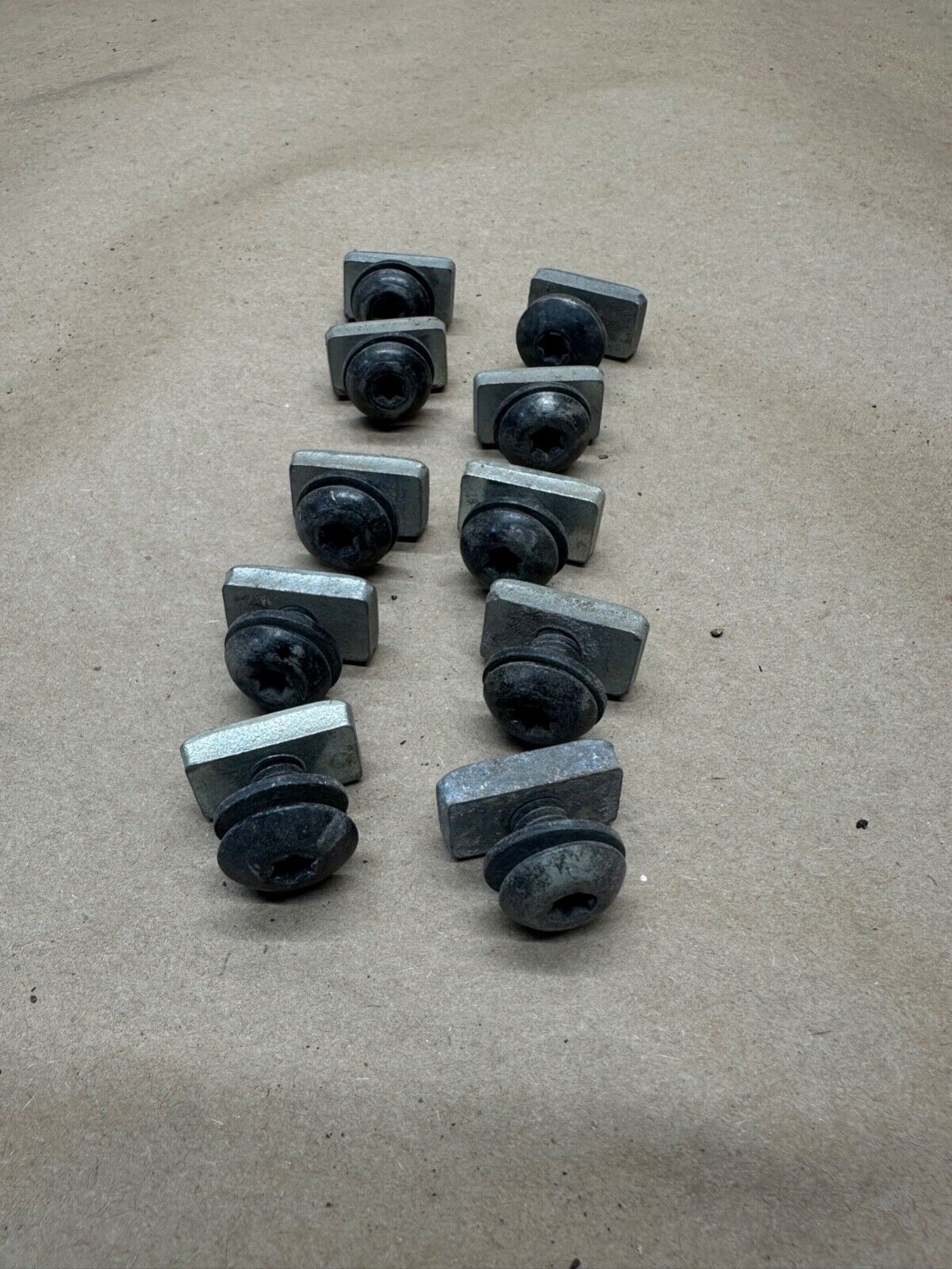 87-95 Jeep Wrangler YJ OEM Top Soft Top Bracket Retainer Bolts Torx 10 Nuts Bolt