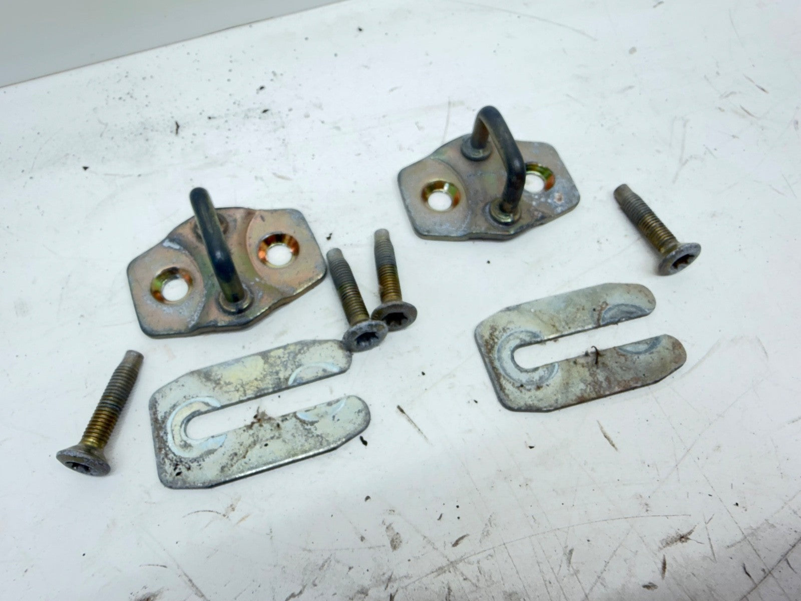 Jeep Wrangler TJ 97-06 OEM Door Striker Latch Driver Passenger Pair Shim Factory