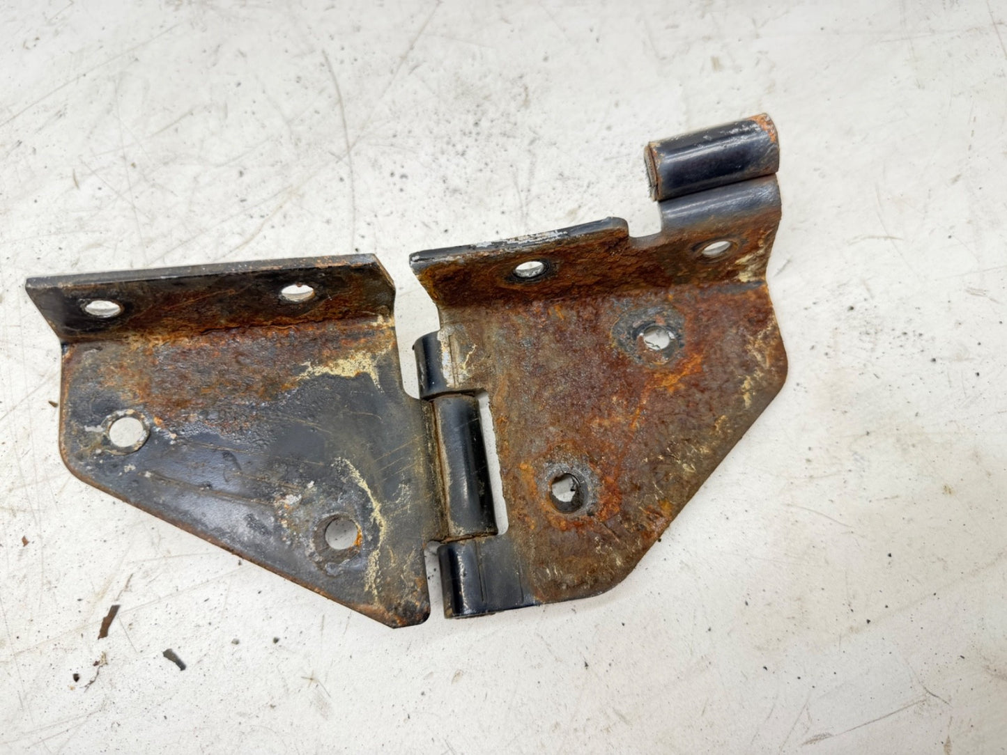 76-95 Jeep Wrangler CJ/YJ Windshield Hood Door Upper Hinges Pair OEM Factory RED