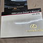 99 1999 Lexus LX 470 LX470 Owners Manual Pamphlet Book Pouch Operator OEM OE