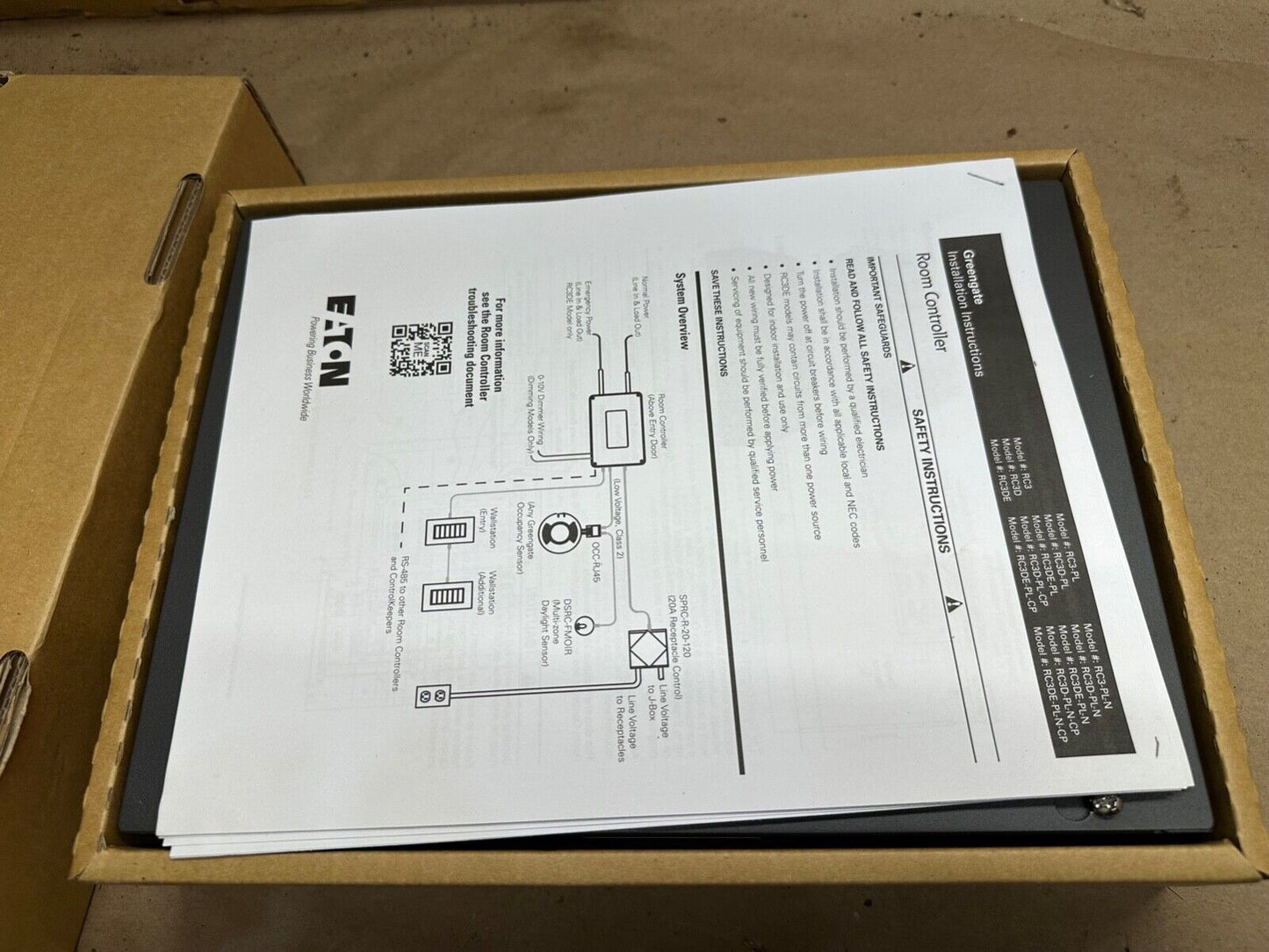 Eaton Network Room Controller Three Relay Three Dimmer Solution Model RC3D-PL-N