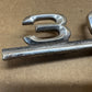 80s Mercedes 300D Aluminum Rear Trunk Nameplate Emblem 1238170915  MD0182-4