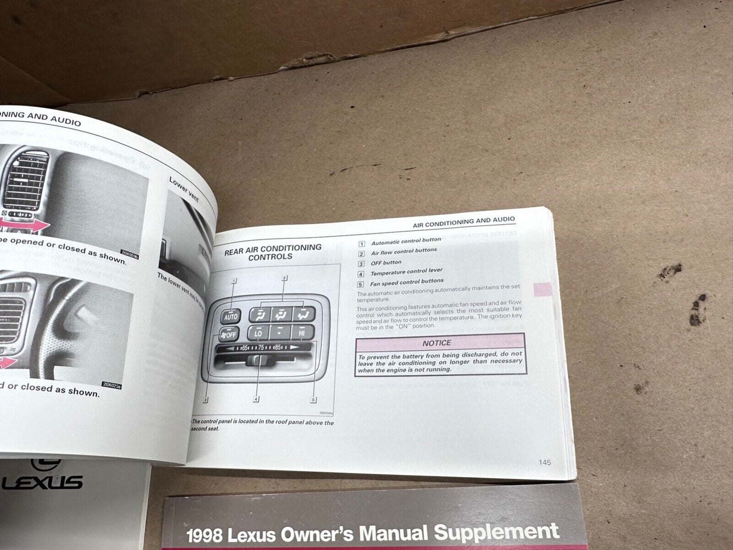 98 1998 Lexus LX 470 LX470 Owners Manual Pamphlet Book Pouch Operator OEM OE