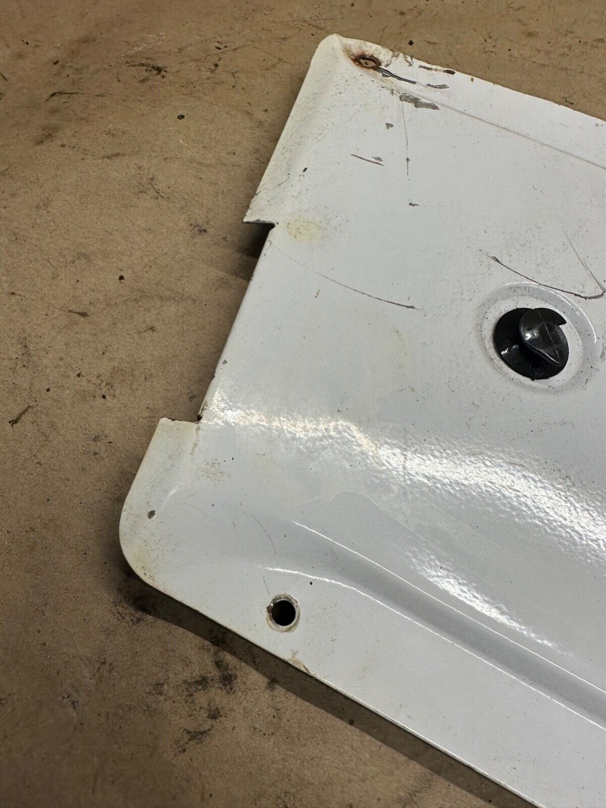 92-95 Jeep Wrangler YJ Full Door Latch COVER White Left Driver Side Plate Trim