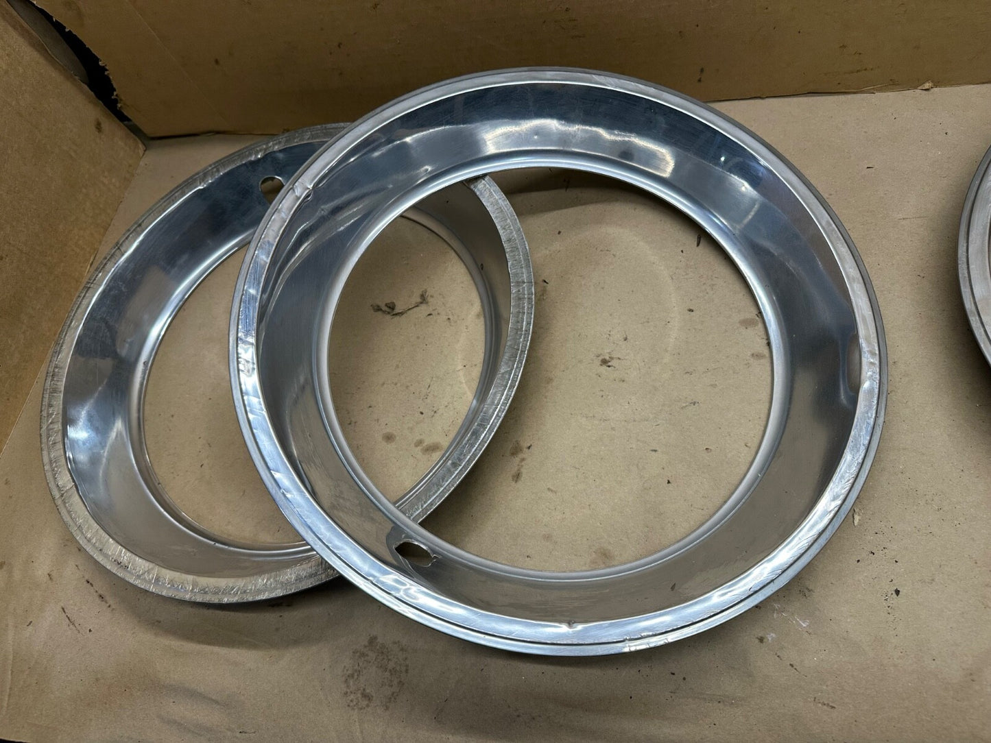 Set of 4 Jeep Cherokee XJ Wrangler YJ TJ OEM Chrome Trim Beauty Ring Wheel 15"