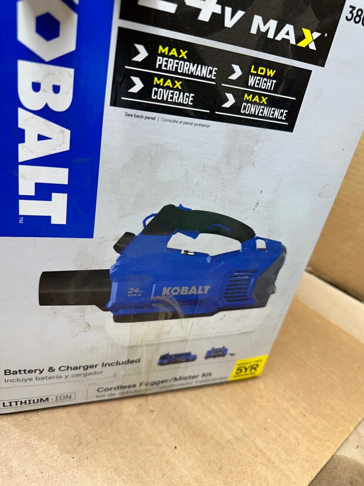 BRAND NEW Kobalt 24V Max Cordless Handheld Fogger Mister Kit 2ah Battery 3809987