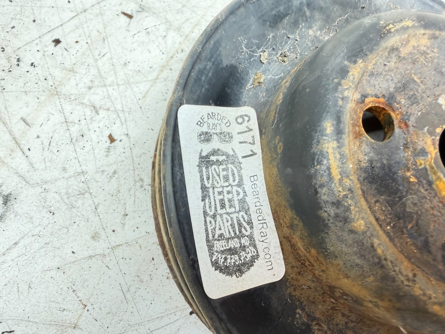 Jeep CJ 80-86 CJ7 2-Groove V Belt Water Pump Pulley 6 cyl 4.2L YJ 2.5L Wrangler