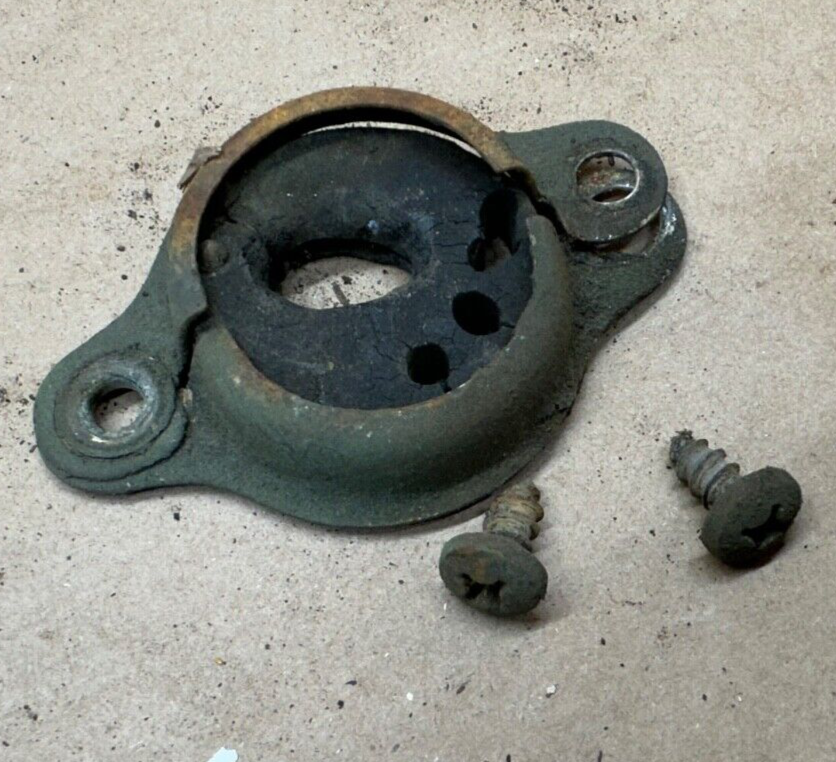 56-71 CJ5 Jeep CJ Firewall Harness Grommet and Retainer Willys Passthrough OEM