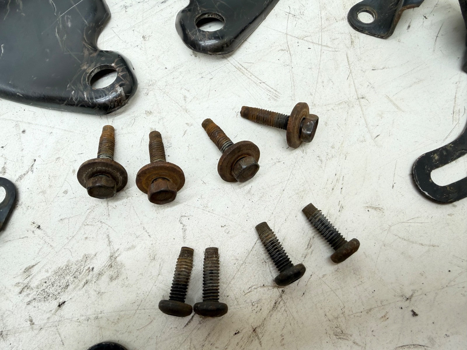 97-02 Jeep TJ Wrangler BACK SEAT BRACKETS Side Rear Bracket OEM Floor Complete