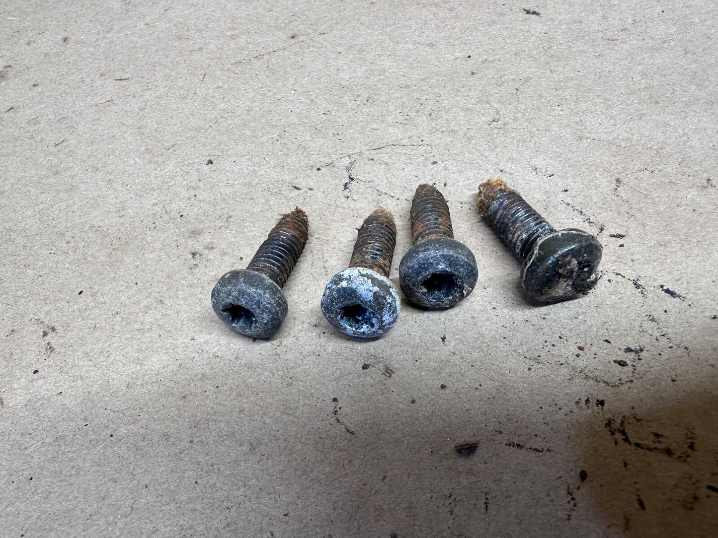 87-95 Jeep Wrangler YJ OE Seat Slider Track Adjuster Bolts Set of 4 TORX Bracket
