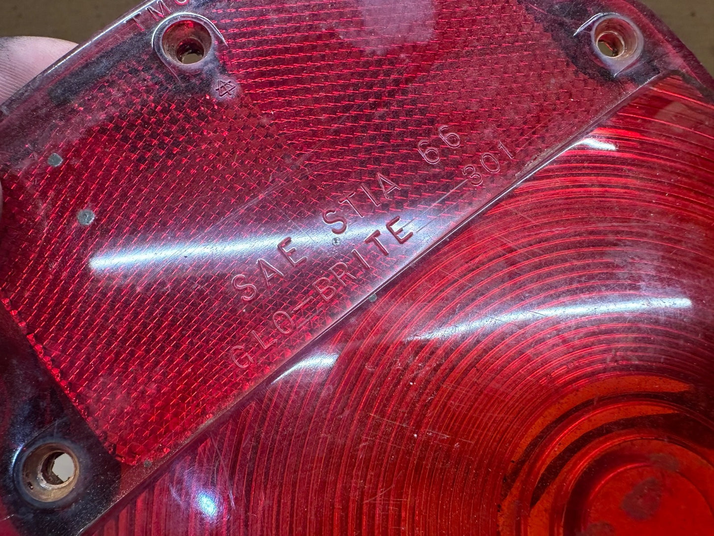 1955-65 Ford Truck Tail Light Lens Assembly SAE STIA 66 Glo-Brite 301 Pair OEM