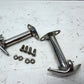 87-95 Jeep YJ Wrangler Chrome Hood Catch Latch Kit Aftermarket Stainless Steel