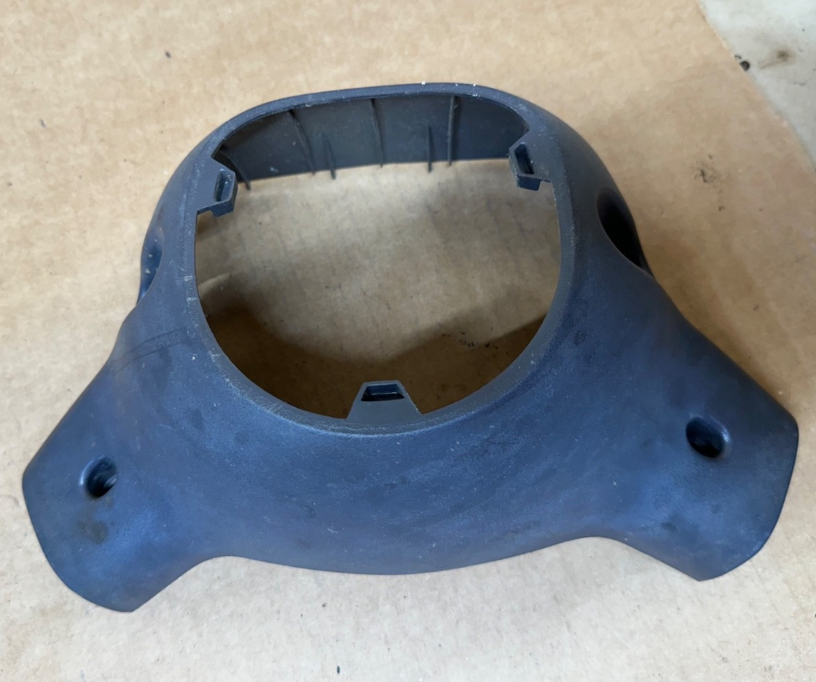 97-02 Jeep Wrangler TJ Steering Wheel Bottom Lower Trim Plastic Back Grey Gray