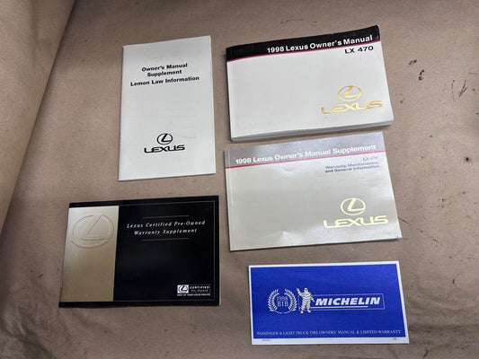 98 1998 Lexus LX 470 LX470 Owners Manual Pamphlet Book Pouch Operator OEM OE