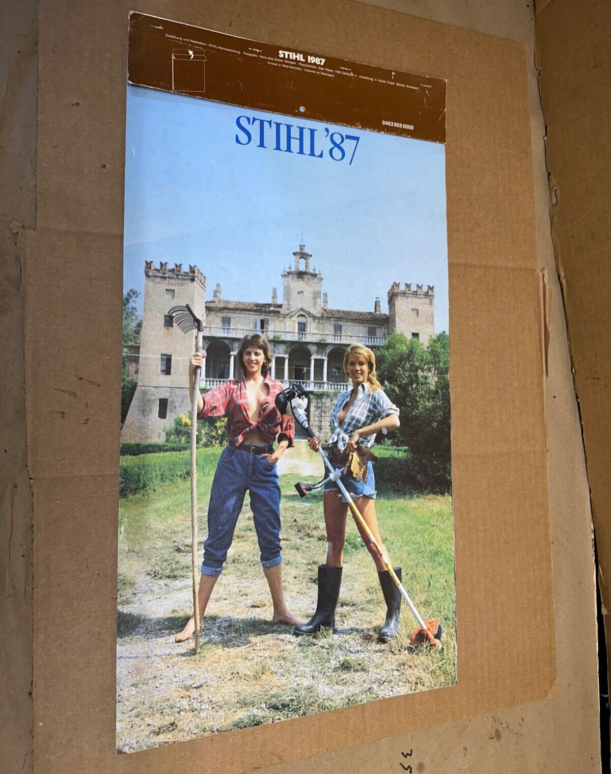 1987 STIHL Wall Calendar Girl Girls Chainsaw Weedwacker Power tools OEM Complete