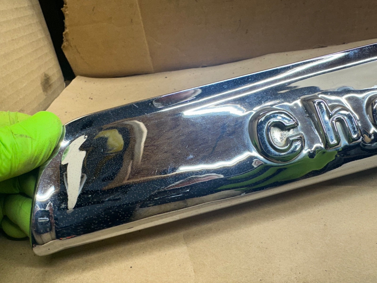 1972-91 Jeep Cherokee OEM Tail Finish Panel Chrome Original Factory SF5451469