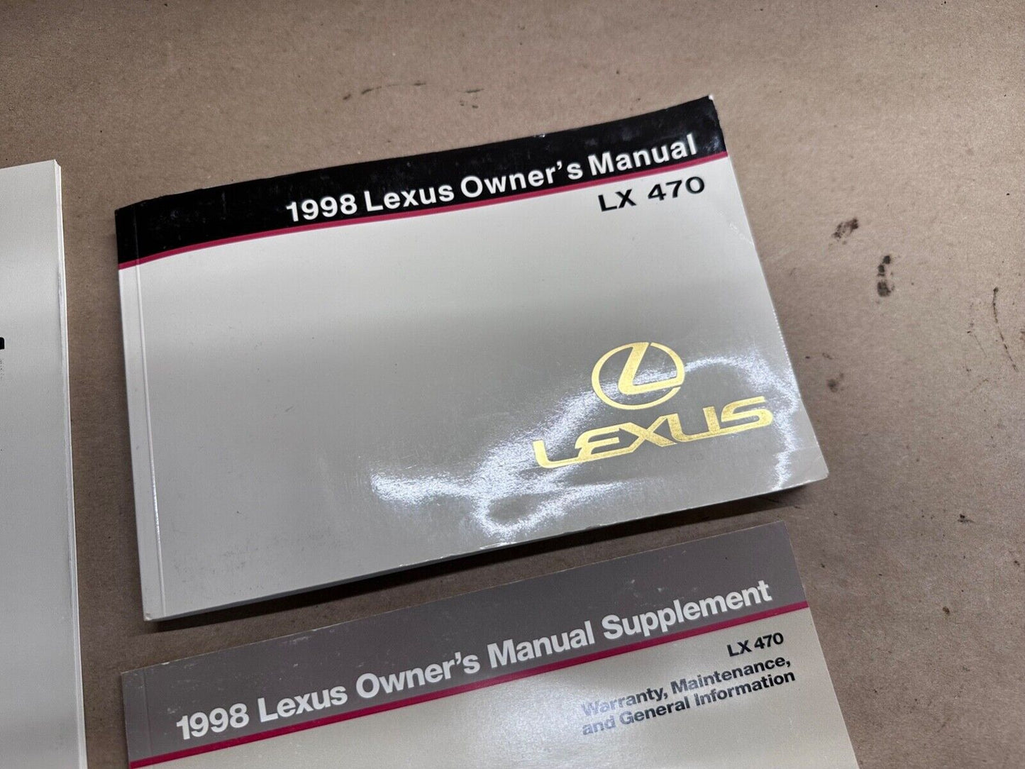 98 1998 Lexus LX 470 LX470 Owners Manual Pamphlet Book Pouch Operator OEM OE