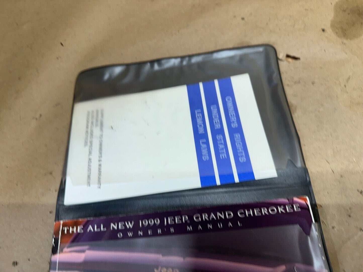 1999 Jeep Grand Cherokee WJ Owners Manual Pouch Booklets Owner's Paperwork 99