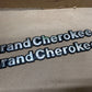 93-98 Jeep Grand Cherokee OEM 55295445 front fender nameplate Emblem Pair Set 2