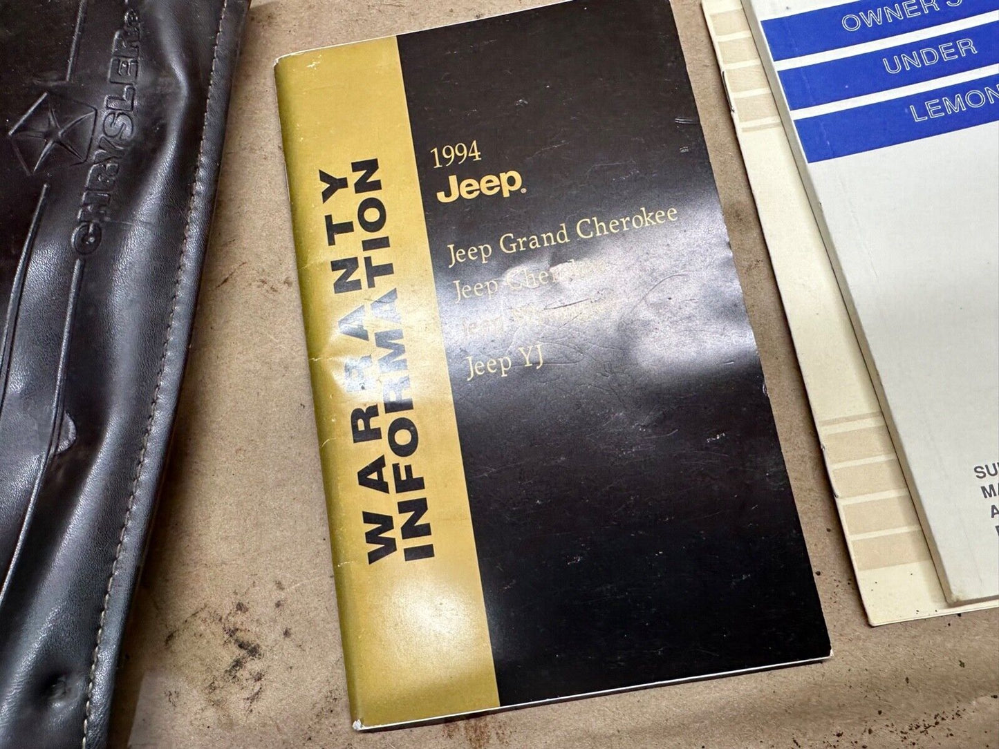 1994 Jeep Cherokee XJ Owners Manual Book User Guide Books Bag 94 Booklet Owner's