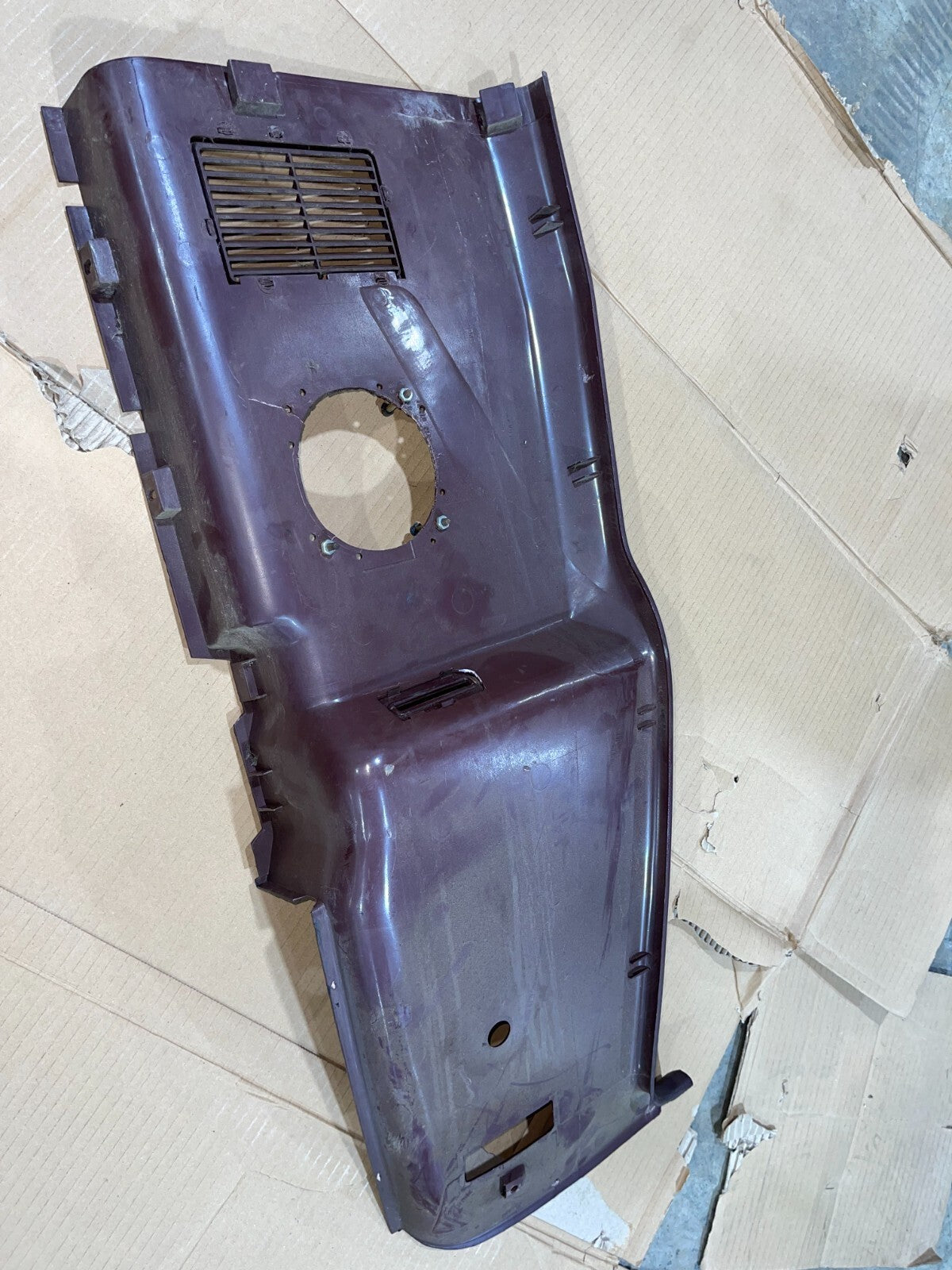 86-92 Jeep Comanche MJ OEM Plastic Interior B-Pillar Panel Left Driver Trim -RED