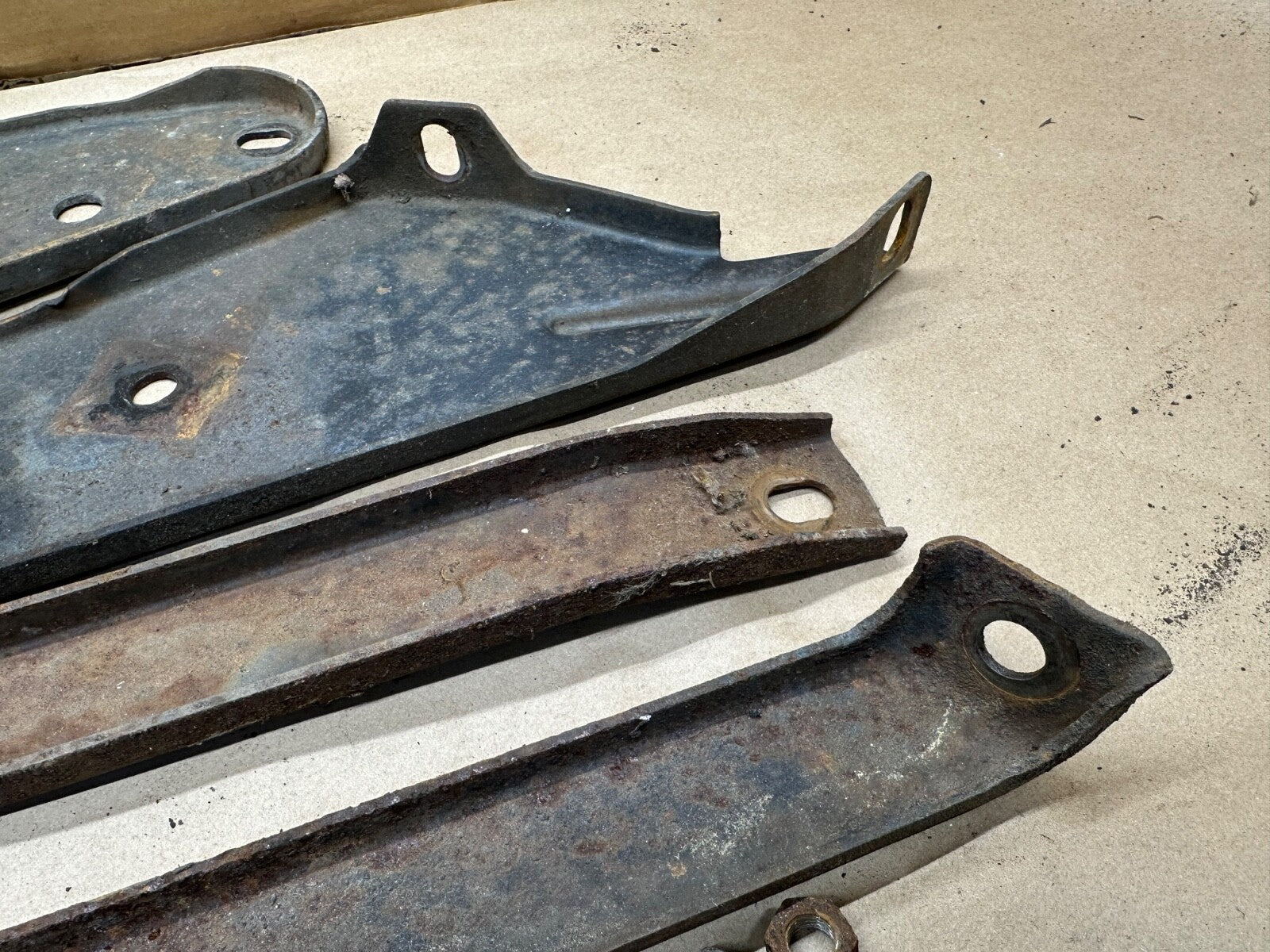 1967 AMC Rambler Rebel FRONT Bumper Mount Bracket Set Sedan Factory 67 Rambler