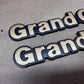 93-98 Jeep Grand Cherokee OEM 55295445 Gold fender nameplate Emblem Pair Set 2