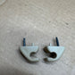 97-01 Jeep Cherokee XJ OEM Sun Visor Retaining Clips Pair Beige W/ Hardware Tan