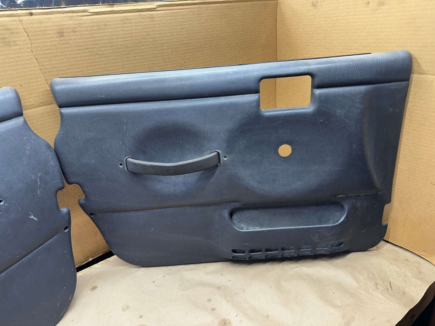 97-06 Jeep TJ Wrangler Driver Passenger FULL HARD DOOR PANEL AGATE GRAY OEM Grey